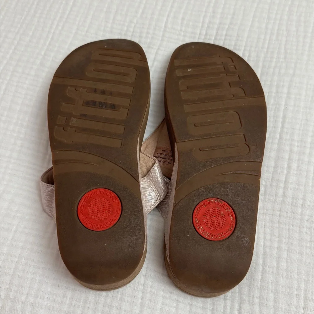 FITFLOP Womens LULU Cream Sandals Summer Classic Comfort Size US 11 - Picture 12 of 13